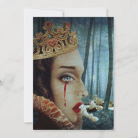 Gothic Surreal Unique Collage Ledsen Queen of Hear