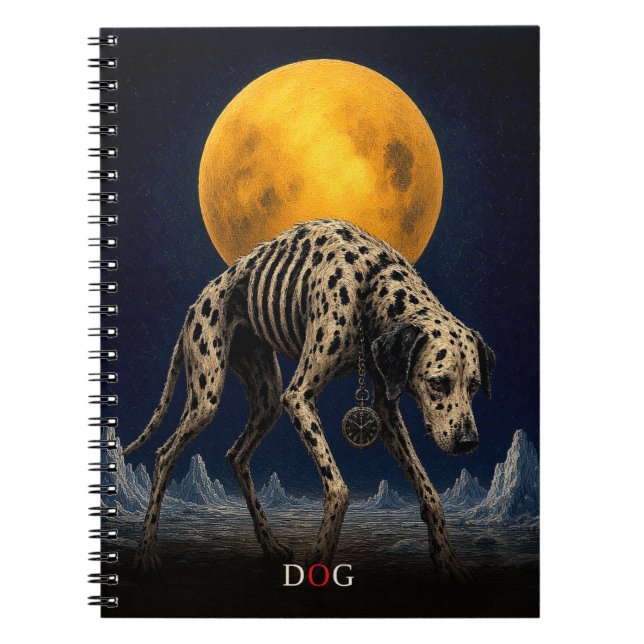 Gothic Surrealist Hund fickur Anteckningsbok (Framsidan)