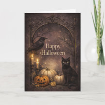 Gothic Svart Katt Halloween