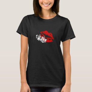 Gothic SWALK Swehoney Red Lipstick Kiss T Shirt