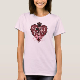 Gothic Sweet Pain Tornhjärta Bandana T Shirt