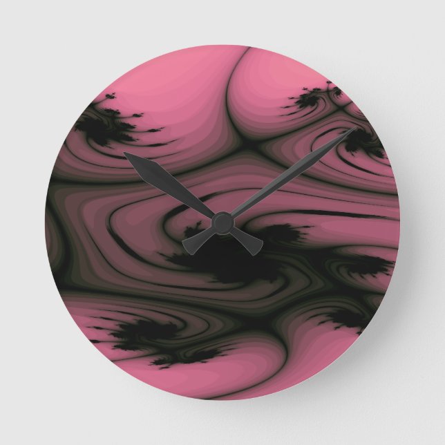 Gothic Swirls Wall Clock Rund Klocka (Framsida)