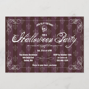 Gothic Tapet Halloween fest Inbjudningar