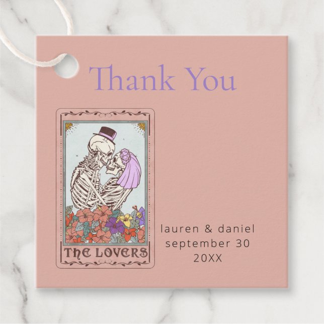 Gothic Tarot Card Bröllop Tack Gåvor Etiketter (Framsida)