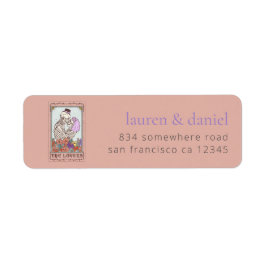 Gothic Tarot Card Namn Returadress Bröllop Returadress Etikett