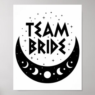 Gothic Team Bride Coven Bröllop Bachelorette Party Poster