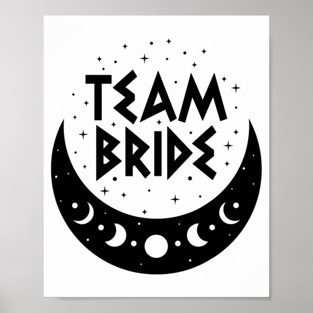 Gothic Team Bride Coven Bröllop Bachelorette Party Poster (Framsidan)