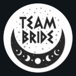 Gothic Team Bride Coven Bröllop Bachelorette Party Runt Klistermärke<br><div class="desc">Gothic Team Bride Coven Bröllop Bachelorette Party</div>