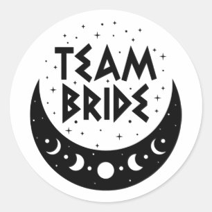 Gothic Team Bride Coven Bröllop Bachelorette Party Runt Klistermärke