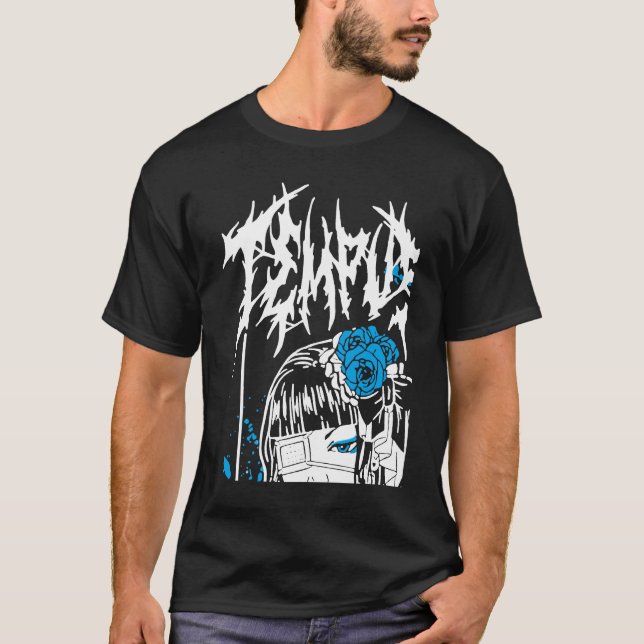 Gothic Tempus Fugit Metall Lolita Mörk Academia Sc T Shirt (Framsida)