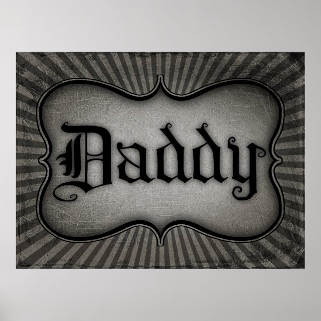 Gothic Text-pappa Poster (Framsidan)