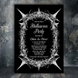 Gothic Thorns-inbjudan till Halloween fest Inbjudningar