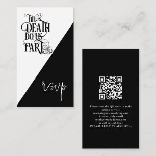 Gothic Til Döms oss Do Part QR Black Bröllop OSA Tilläggskort