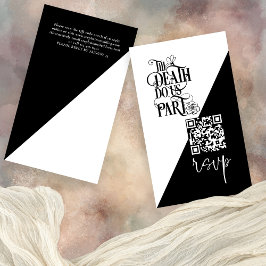 Gothic Til Dös oss Do Part QR Bröllop Black OSA Tilläggskort