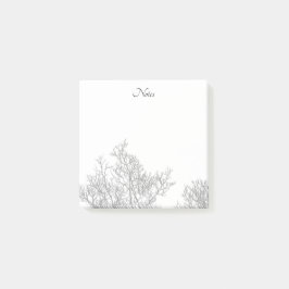 Gothic Tree Black and White Post-it Block