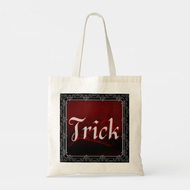 Gothic Trick/Treat Halloween Bus eller godis Tygkasse (Baksida)