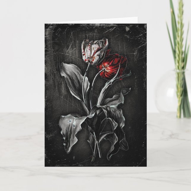 Gothic Tulips Kort (Framsida)