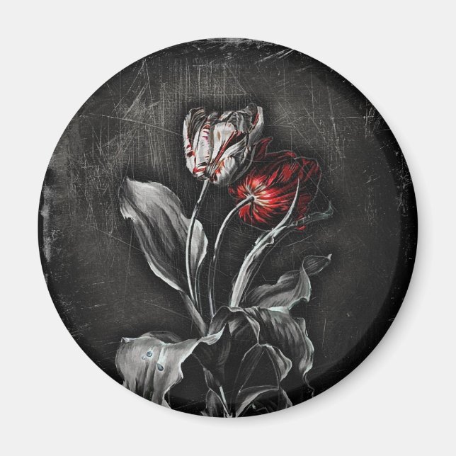 Gothic Tulips Magnet (Framsidan)