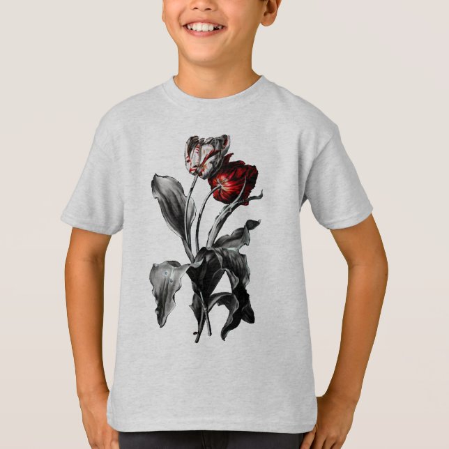 Gothic Tulips Tee Shirt (Framsida)