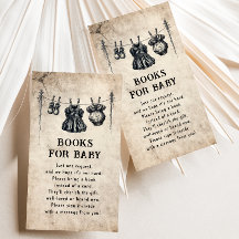 Gothic tvättlinje baby shower bokförfrågan