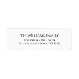 Gothic Typography Family Namn Returadress Etikett