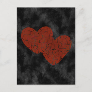 Gothic Valentine Broken Hearts vykort