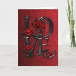 Gothic Valentine Card Helgkort