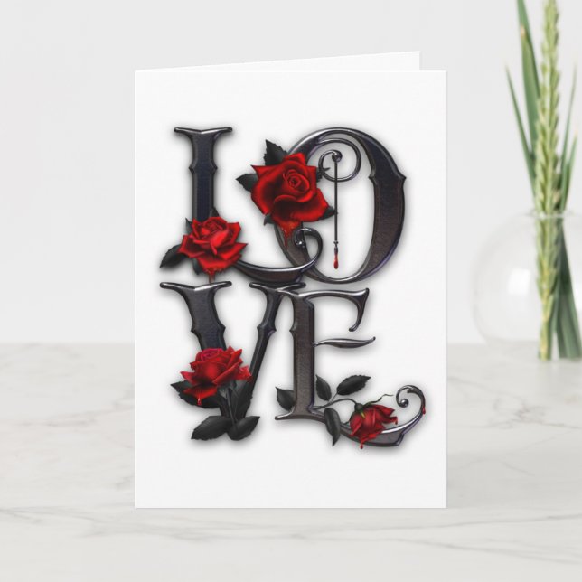 Gothic Valentine Card Helgkort (Framsida)
