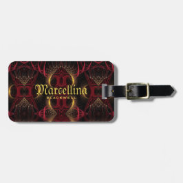 Gothic Valentine Guld Hearts Mörk Arts Bagagebricka