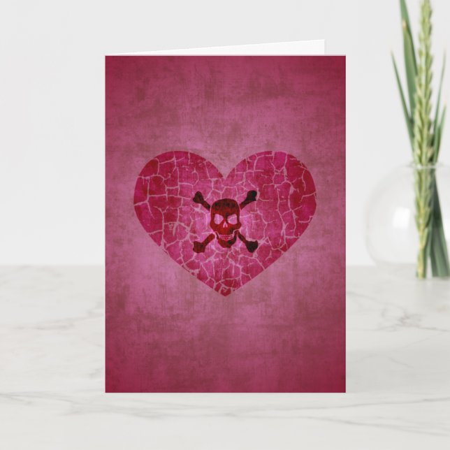 Gothic Valentines dagskort Helgkort (Framsida)