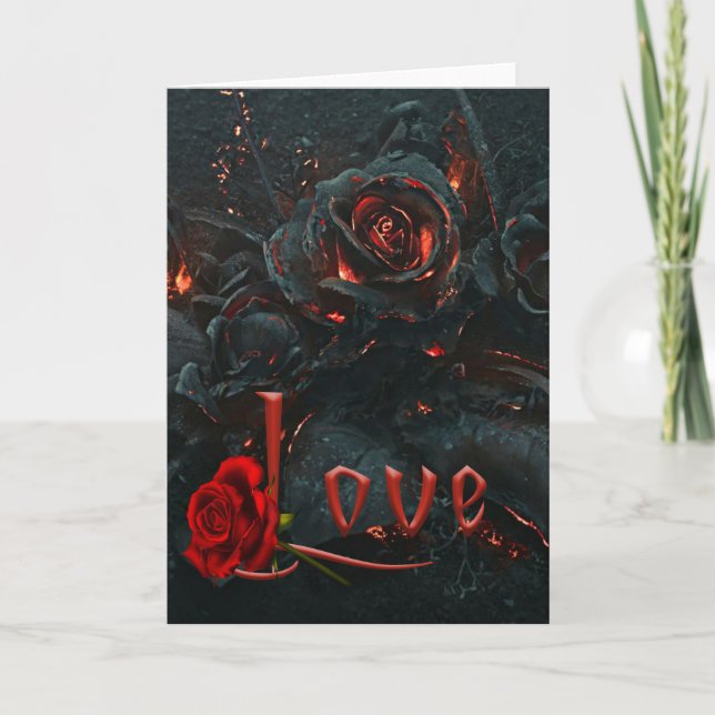 Gothic Valentines day Card Helgkort (Framsida)