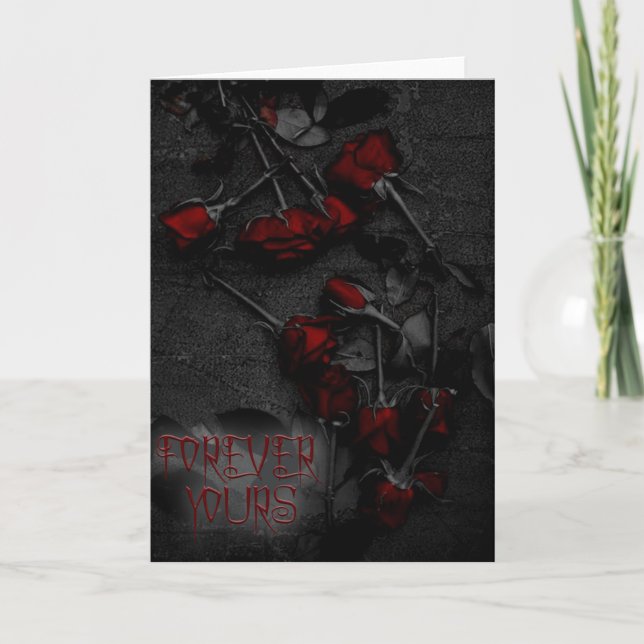 Gothic Valentines day Card Helgkort (Framsida)