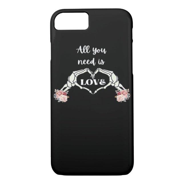 Gothic Valentiness Classic - Skeleton Händer Heart Case-Mate iPhone Skal (Baksida)