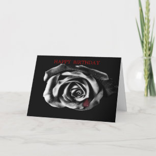 Gothic Vampire Black ro Birthday-kort Kort