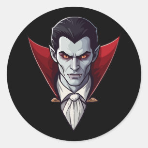 🦇 Gothic Vampire Black-🖤 🎃 Runt Klistermärke