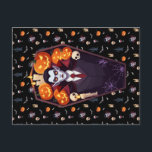 🦇 Gothic Vampire Black-vykort 🖤 🎃 Helg Vykort<br><div class="desc">Skicka hemsökt hälsning med det här gotina Vampyre Black-🖤-👻. Med Dracula 🧛 ♂️,  fladdermus 🦇,  pumpor 🎃 & döskallar 💀,  är det perfekt för Halloween inbjudan,  gothic notes & spooky collectors. Mörk,  snyggt och oförglömlig! 🕯️ ✨</div>