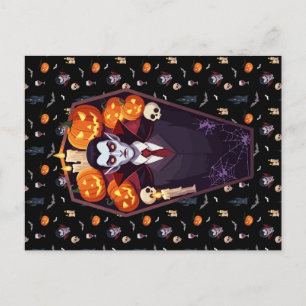 🦇 Gothic Vampire Black-vykort 🖤 🎃 Helg Vykort