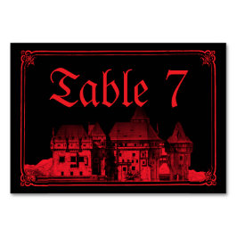 Gothic Vampire Castle Black Red Wedding Bordsnummer