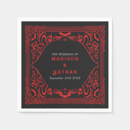 Gothic Vampire Cathedral Bröllop Pappersservett