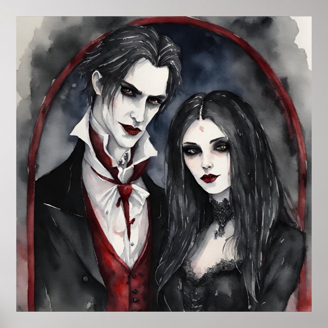 Gothic Vampire Couple Poster (Framsidan)