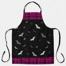 Gothic Vampire Fladdermöss Play Black & Rosa Apron
