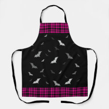 Gothic Vampire Fladdermöss Play Black & Rosa Apron