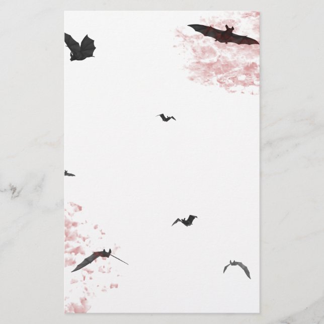 Gothic Vampire Fladdermus Stationery Brevpapper (Framsida)