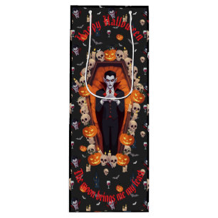 🧛 ♂️ Gothic Vampire Halloween Black Gift Bag 🎃