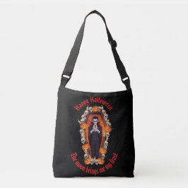 🧛 ♂️ Gothic Vampire Halloween Black Tote-väska Axelväska
