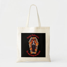 🧛 ♂️ Gothic Vampire Halloween Black Tote-väska Tygkasse