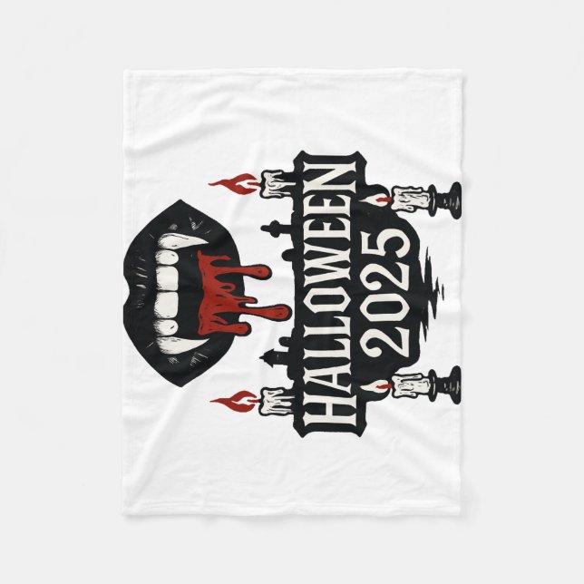 Gothic Vampire Halloween Fleecefilt (Framsidan)