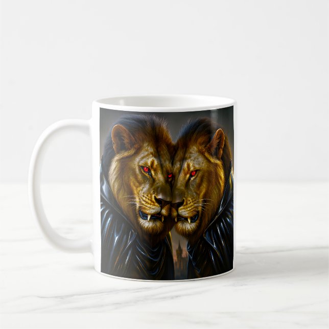 Gothic Vampire Lejon Kaffemugg (Vänster)