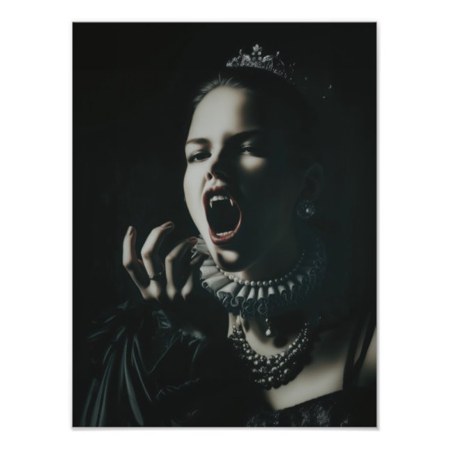 Gothic Vampire Queen Photo Enlargement – Dark Fant Fototryck (Framsidan)