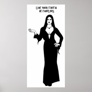 Gothic Vampire Woman är en fantastisk citatkonst Poster